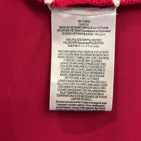 BCBG Maxazria fuchsia wrap blouse - Picture 3 of 5